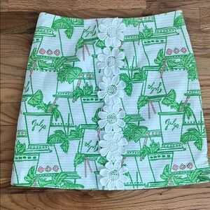 Lilly Pulitzer just add mint julep skirt pink green Kentucky derby 0 XS